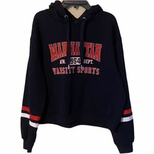 Manhattan Woman’s Varsity Sports Cropped Hoodie